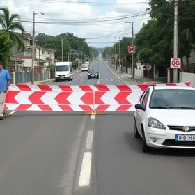 interdição acesso bairro Santo Antônio Itatiba