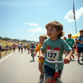 corrida de obstáculos para crianças